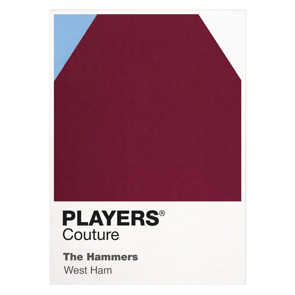 West Ham United Classic Football Shirt Colours Frame Men's T-Shirt – white close-up detail shot of the West Ham United