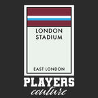 West Ham United New Monopoly Card hoodie – black men's hoodie with white West Ham United New Monopoly Card letters and