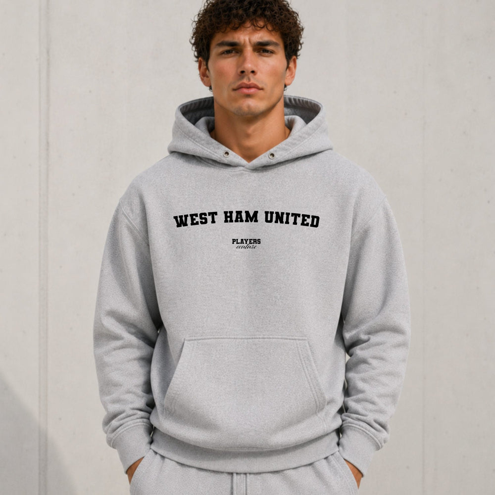 West Ham United name-print hoodie - grey