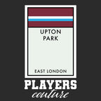 West Ham United Monopoly Card hoodie – black men's hoodie with white West Ham United Monopoly Card letters and Players