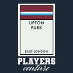 West Ham United hoodie – navy men's hoodie with white West Ham United letters and Players Couture logo on the chest