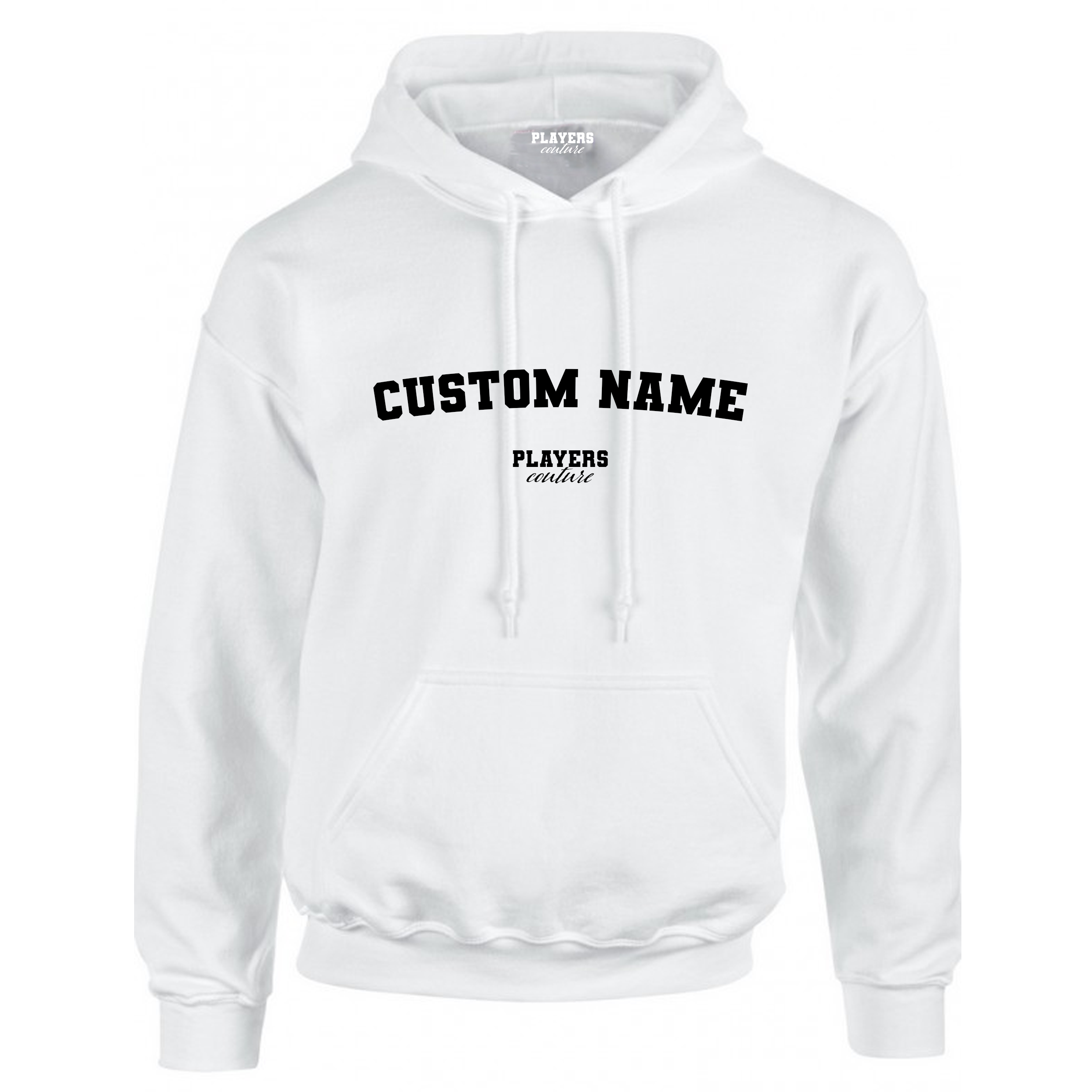 White Custom Great Value Players Couture Men's Basic Hoodie White