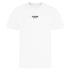Essentials Collection t-shirt – white men's t-shirt with black Essentials Collection letters and Players Couture logo on the
