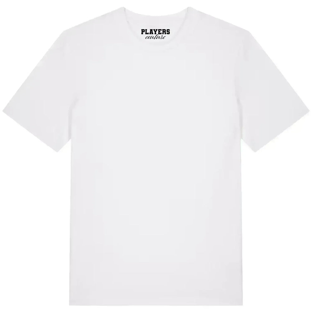 Premium Custom Men's T-Shirt t-shirt – white men's t-shirt with black Premium Custom Men's T-Shirt letters and Players