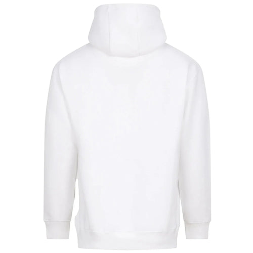 Essentials Collection hoodie – white men's hoodie with black Essentials Collection letters and Players Couture logo on the