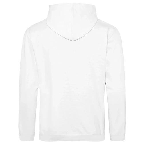 Essentials Collection hoodie – white men's hoodie with black Essentials Collection letters and Players Couture logo on the