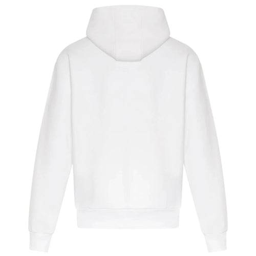 Essentials Collection hoodie – white men's hoodie with black Essentials Collection letters and Players Couture logo on the