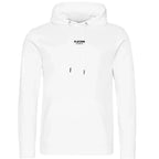 Essentials Collection hoodie – white men's hoodie with black Essentials Collection letters and Players Couture logo on the