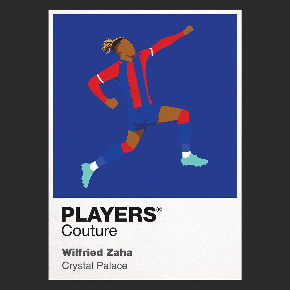 Wilfried Zaha Crystal Palace Icon Frame Men's Hoodie — Black Artwork