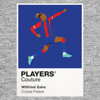 Wilfried Zaha Crystal Palace Icon Frame Men's Hoodie — Gray Artwork