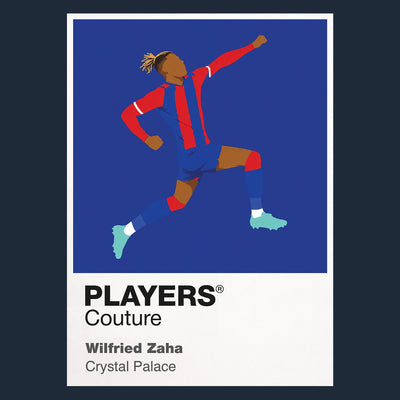 Wilfried Zaha Crystal Palace Icon Frame Men's Hoodie — Navy Artwork