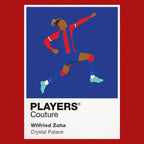 Wilfried Zaha Crystal Palace Icon Frame Men's Hoodie — Red Artwork