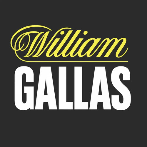 William Gallas Logo Men's Hoodie – black close-up detail shot of the William Gallas Players Couture logo design