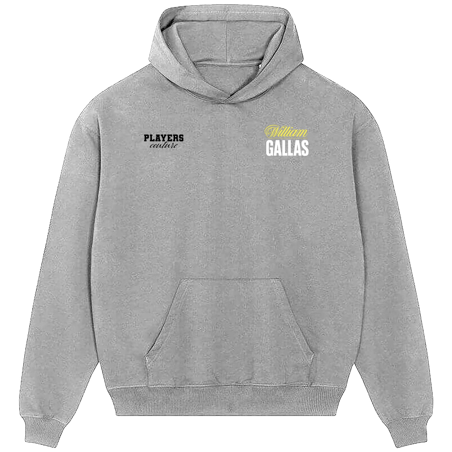 William Gallas Logo Players Couture Men's Casual Hoodie Gray
