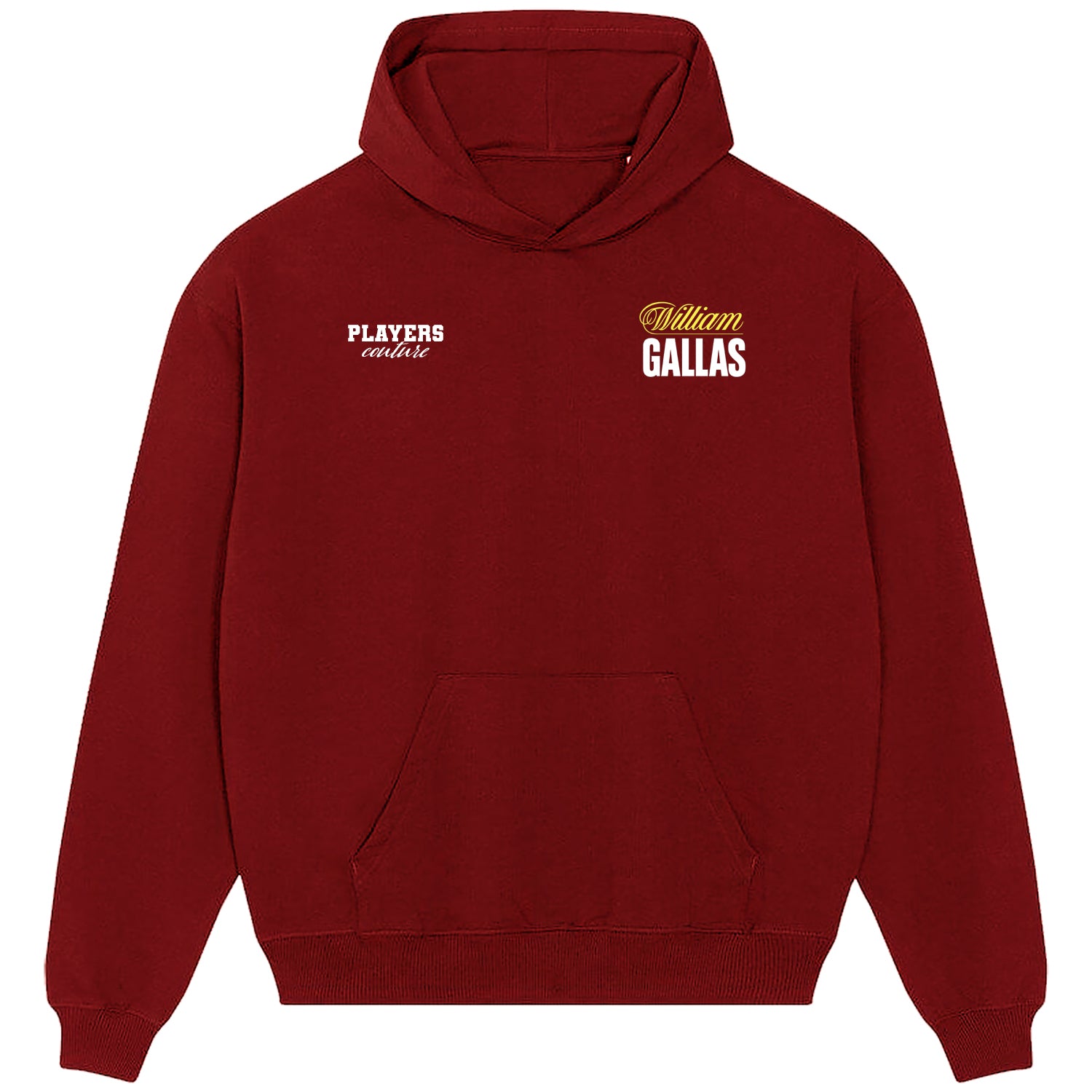 William Gallas Logo Players Couture Men's Casual Hoodie Red