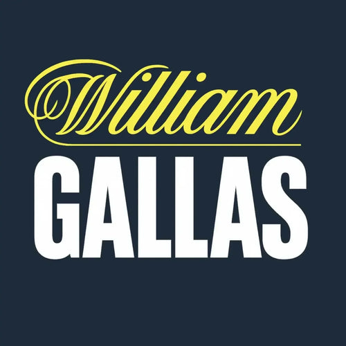William Gallas Logo Men's Hoodie – navy close-up detail shot of the William Gallas Players Couture logo design
