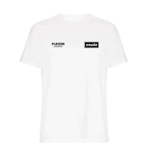 William Osula t-shirt – white men's t-shirt featuring the William Osula Players Couture logo