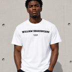 William Shakespeare Men's T-Shirt — lifestyle photo, White t-shirt