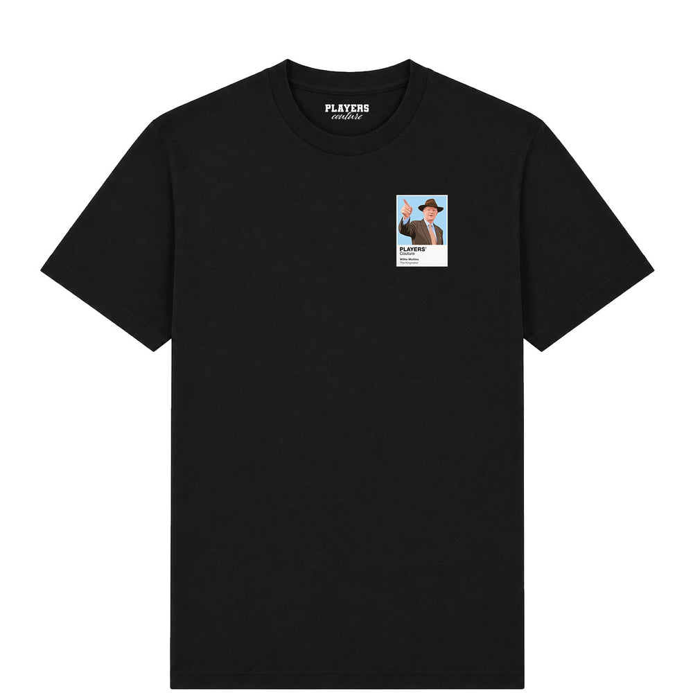 Willie Mullins horse racing T-shirt – mens black tshirt view