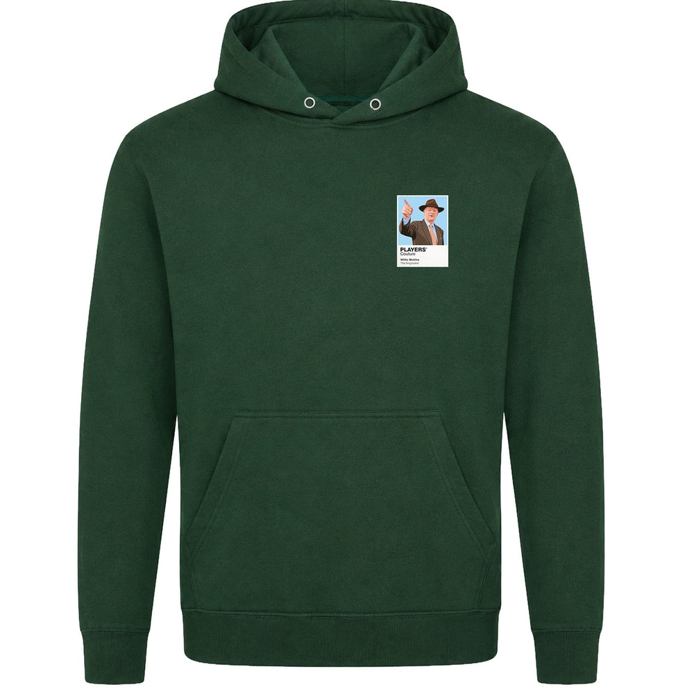 Willie Mullins horse racing hoodie – mens forest green hoodie view