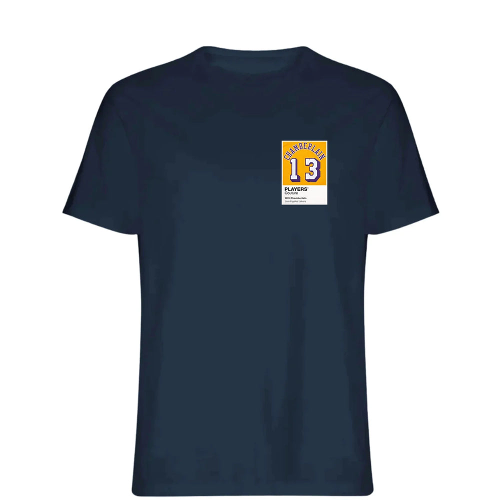 Wilt Chamberlain 13 t-shirt – navy men's t-shirt featuring the Wilt Chamberlain 13 Players Couture logo