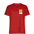 Wilt Chamberlain 13 t-shirt – red men's t-shirt featuring the Wilt Chamberlain 13 Players Couture logo