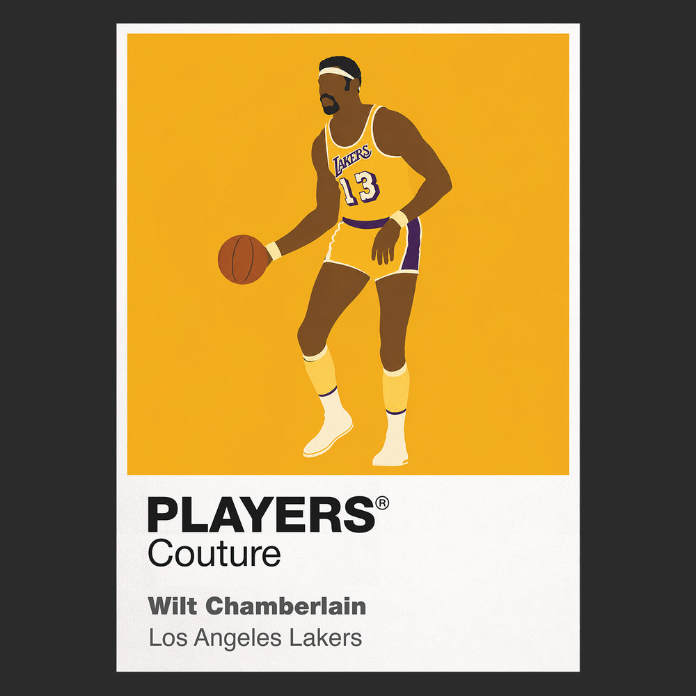 Wilt Chamberlain Lakers Basketball Icon Frame Men's Hoodie