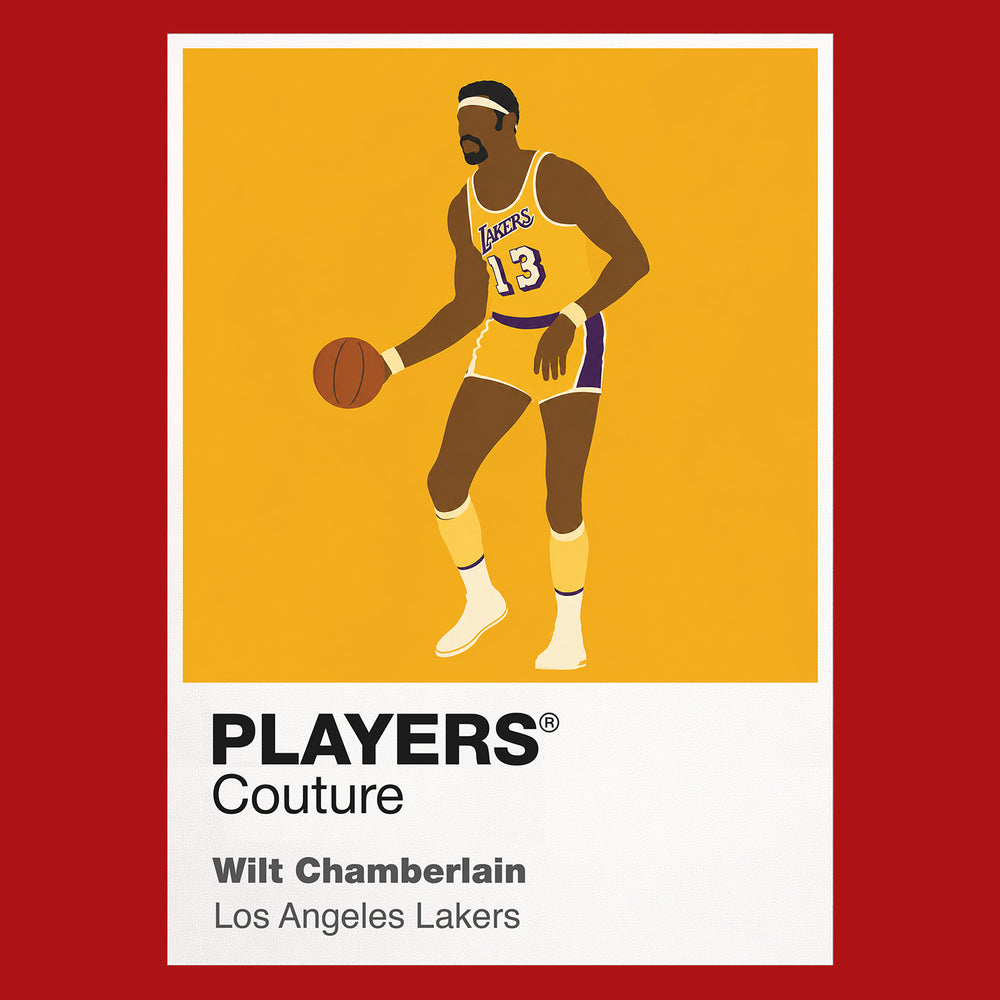 Wilt Chamberlain Lakers Basketball Icon Frame Men's Hoodie