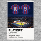 Ian Wright and Mark Bright Crystal Palace Icons in Lights Frame artwork in grey