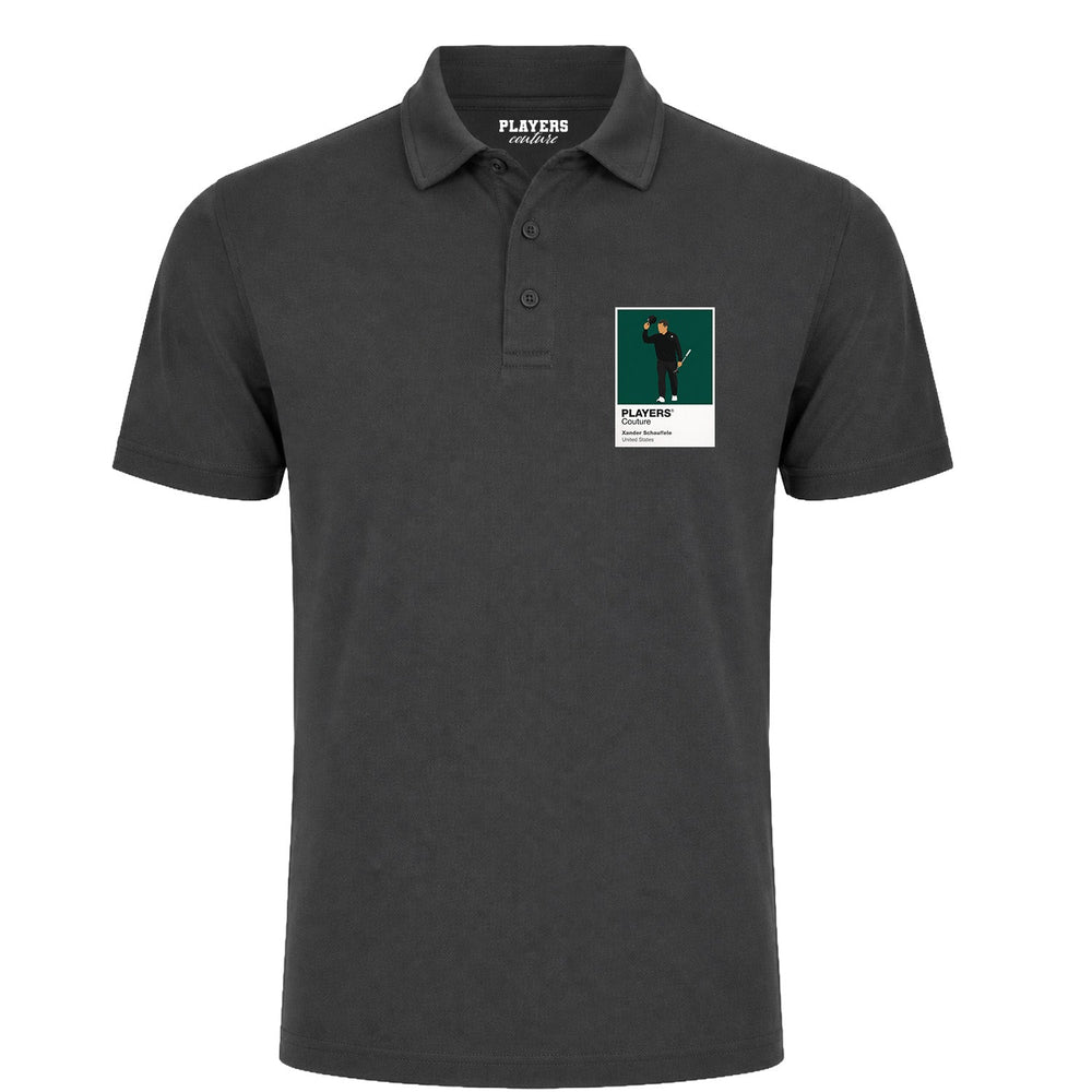 Xander Schauffele Golf Icon Frame Men's Polo Shirt - Gray