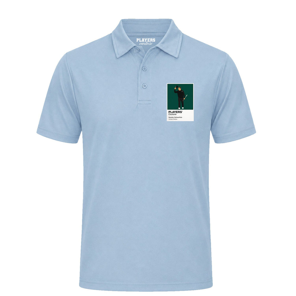 Xander Schauffele Golf Icon Frame Men's Polo Shirt - Light Blue