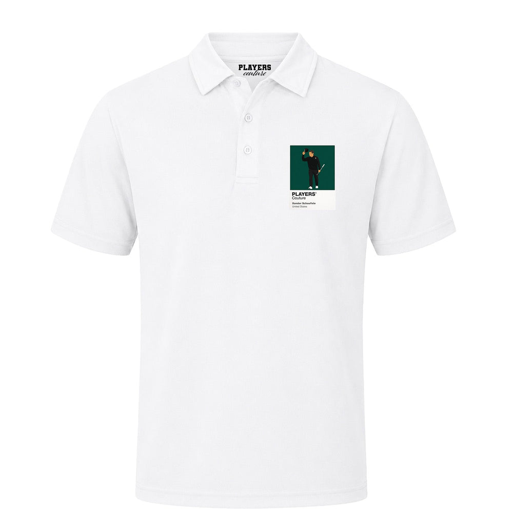 Xander Schauffele Golf Icon Frame Men's Polo Shirt - White