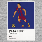 Xavi Barcelona Icon Frame Men's Hoodie — Gray Artwork