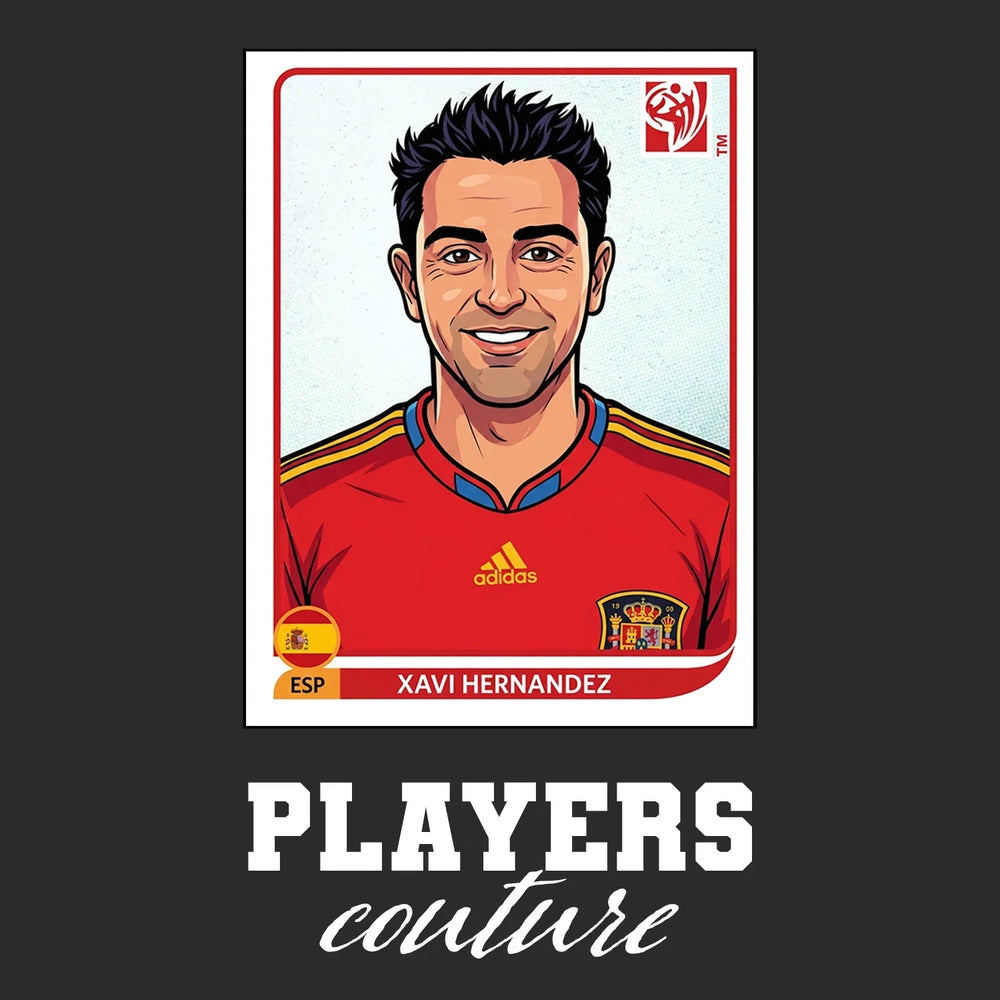Xavi World Cup Sticker Kids Hoodie – xavi black Players Couture design