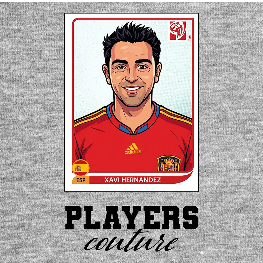 Xavi World Cup Sticker Kids T-Shirt – xavi grey Players Couture design
