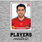 Xavi World Cup Sticker Kids Hoodie – xavi grey Players Couture design