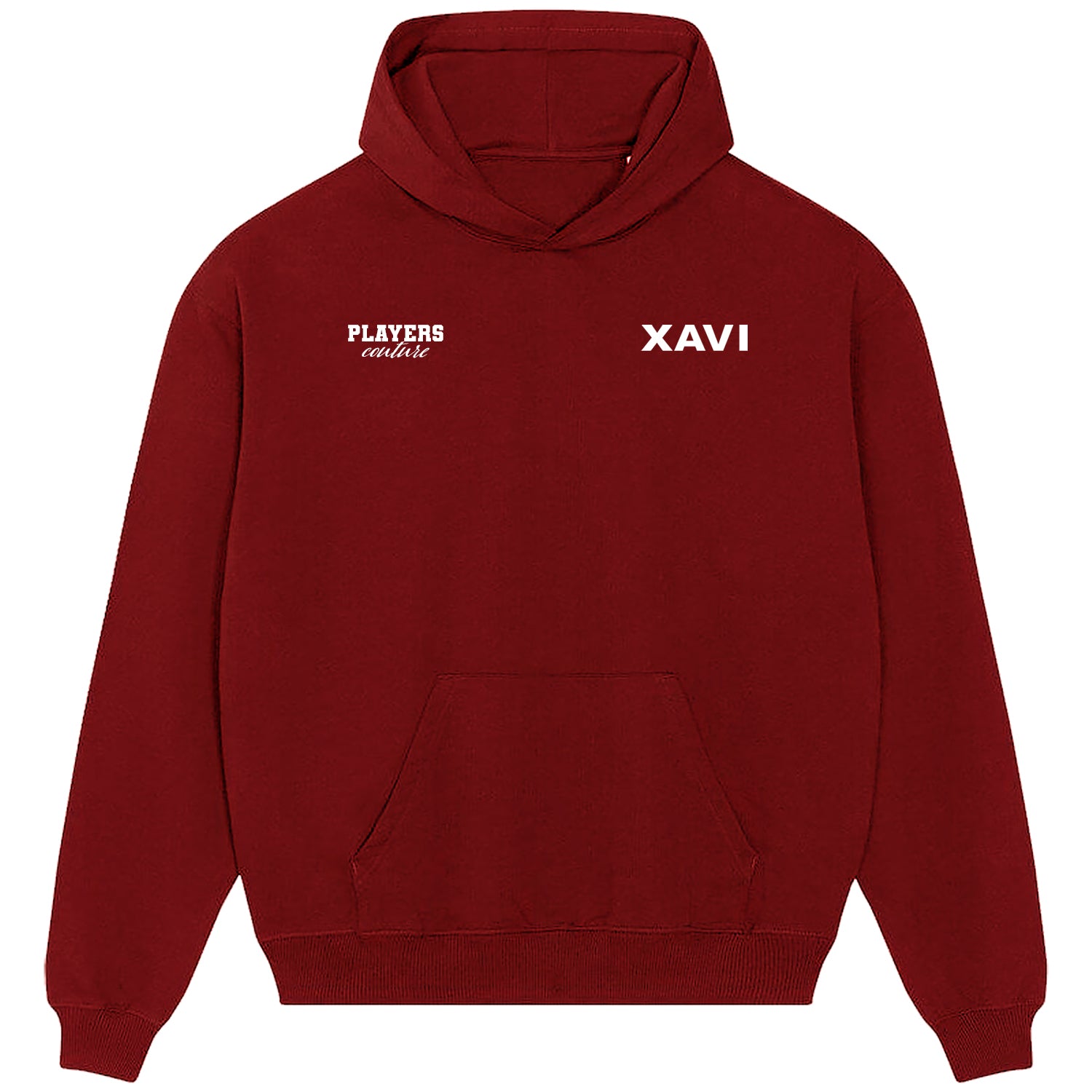 Xavi Logo Players Couture Men's Casual Hoodie Red