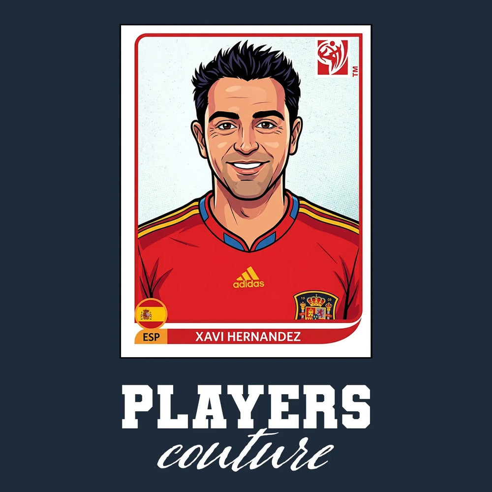 Xavi World Cup Sticker Kids Hoodie – xavi navy Players Couture design