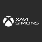 Xavi Simons Logo Men's Hoodie – black close-up detail shot of the Xavi Simons Players Couture logo design
