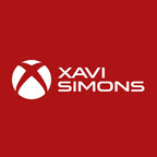Xavi Simons Logo Men's Hoodie – red close-up detail shot of the Xavi Simons Players Couture logo design