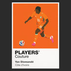 Yan Diomande Ivory Coast Icon Frame Kids T-Shirt — Black Artwork