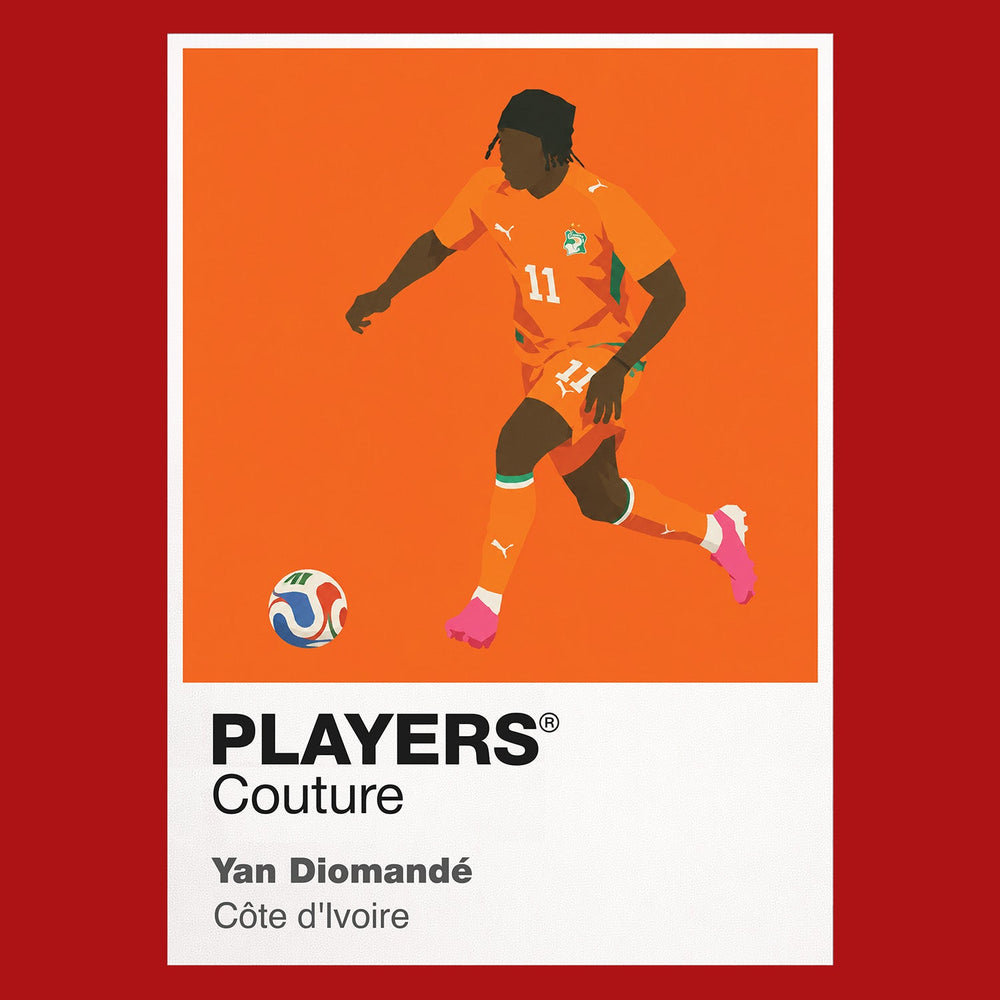 Yan Diomande Ivory Coast Icon Frame Kids Hoodie — Red Artwork