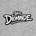 Yan Diomande Logo Men's T-Shirt – grey close-up detail shot of the Yan Diomande Players Couture logo design