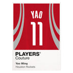 Yao Ming 11 Jersey Frame Men's T-Shirt – white close-up detail shot of the Yao Ming Players Couture logo design
