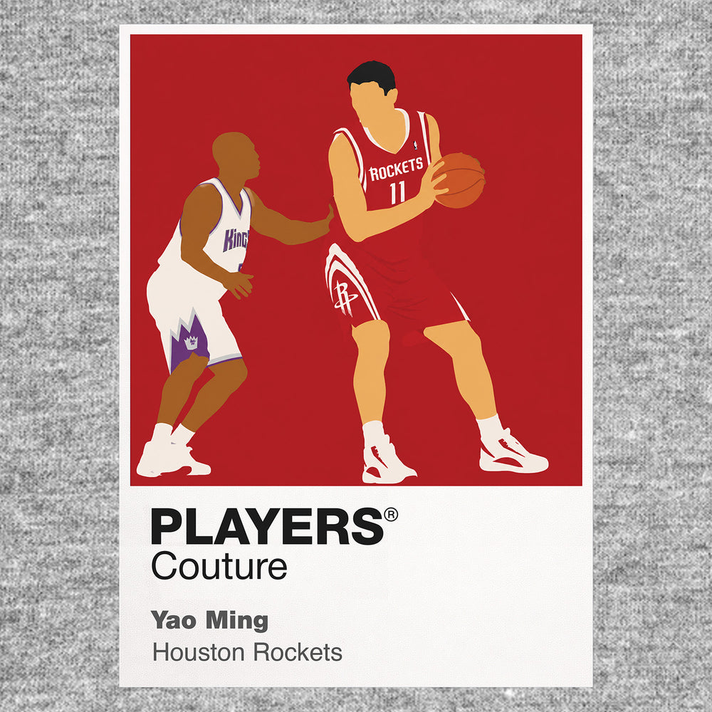 Yao Ming Rockets Basketball Icon Frame Men's Hoodie