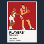 Yao Ming Rockets Basketball Icon Frame Men's Hoodie