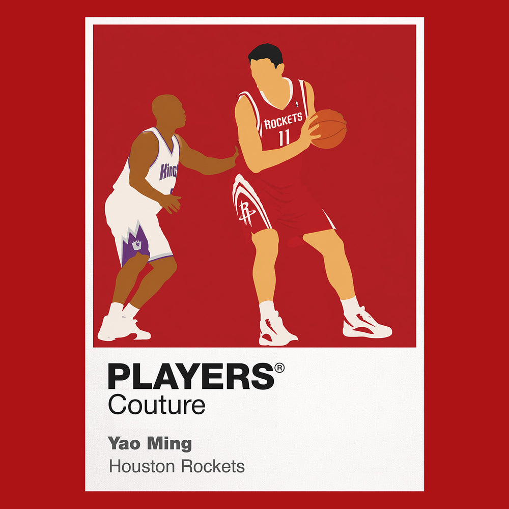 Yao Ming Rockets Basketball Icon Frame Men's Hoodie