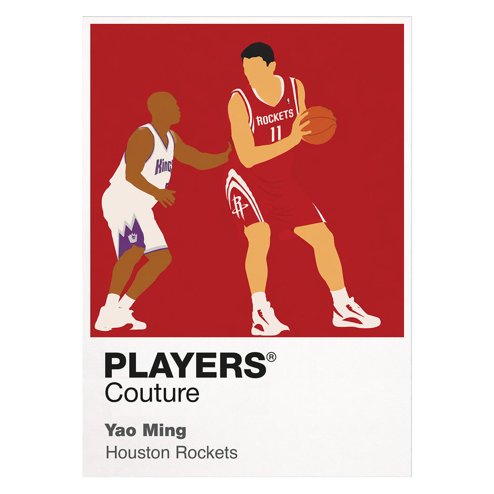 Yao Ming Rockets Basketball Icon Frame Men's Hoodie