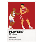 Yao Ming Rockets Basketball Icon Frame Men's Hoodie