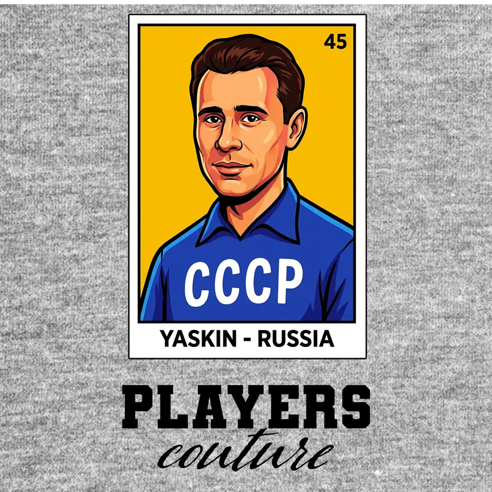 Lev Yashin World Cup Sticker Kids T-Shirt – yaskin grey Players Couture design